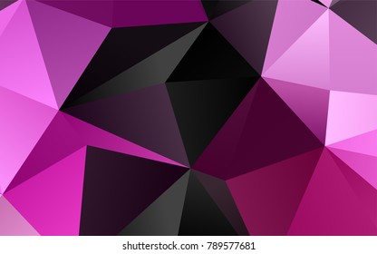 Light Pink vector shining triangular template. Creative geometric illustration in Origami style with gradient. The elegant pattern can be used as part of a brand book.