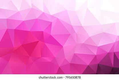 Light Pink vector shining triangular template. A sample with polygonal shapes. A completely new template for your business design.