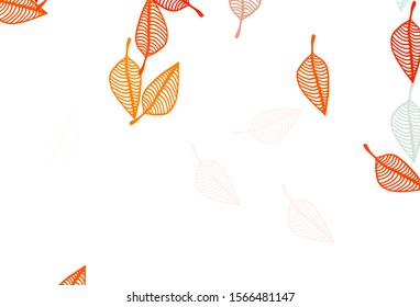 Light Pink vector sketch backdrop. Abstract leaves with gradient on simple background. The template for background of cell phones.