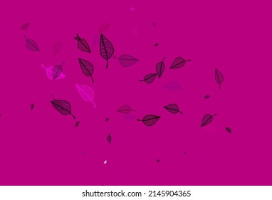 Cubierta de esbozo de vector rosa claro. Doodles esquemáticos con hojas de gradiente coloridas. Nuevo estilo para su diseño de negocio.
