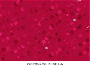 Light Pink vector sketch pattern. New colorful illustration in doodle style with leaves. Pattern for wallpapers and coloring books.