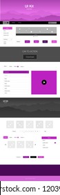Light Pink vector style guide with mountains. Colorful Style guide with mountains on abstract background. Simple colorful design for tourist websites.