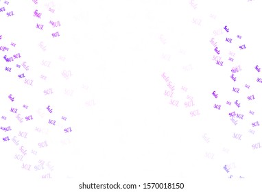 Light Pink vector template with 30, 50, 90% selling. Colored words of sales with gradient on white background. Design for business ads, commercials.