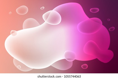 Light Pink vector template with abstract circles. Geometric illustration in memphis style with gradient.  Textured wave pattern for backgrounds.