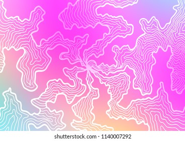 Light Pink vector template with abstract lines. Shining illustration, which consist of blurred lines, circles. The best blurred design for your business.