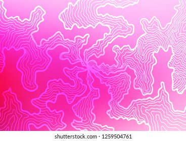 Light Pink vector template with abstract lines. Shining illustration, which consist of blurred lines, circles. New composition for your brand book.