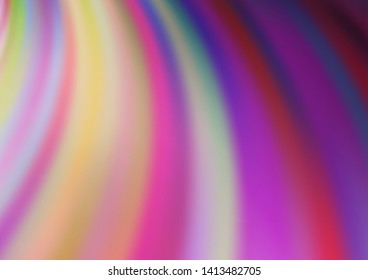 Light Pink vector template with abstract lines. Glitter abstract illustration with wry lines. The template for cell phone backgrounds.