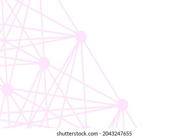 Light Pink vector template with artificial intelligence structure. Colorful design in simple style with AI links. Template for ads of intellect, innovations.