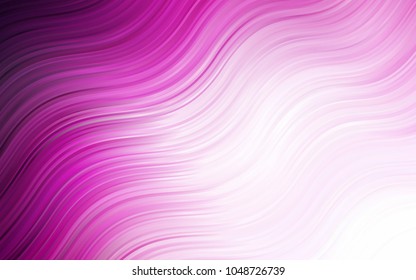 Light Pink vector template with bent lines. Blurred geometric sample with gradient bubbles.  A completely new template for your business design.