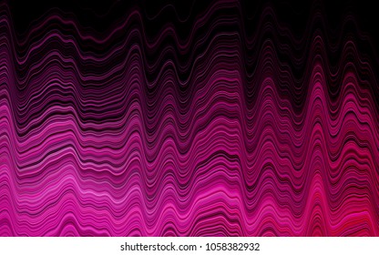 Light Pink vector template with bent ribbons. Creative illustration in halftone marble style with gradient. The best blurred design for your business.