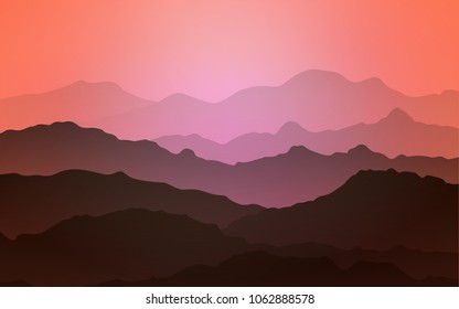 Light Pink vector template with bent lines. Brand-new colored illustration in mountain style with gradient. A completely new memphis design for your business.
