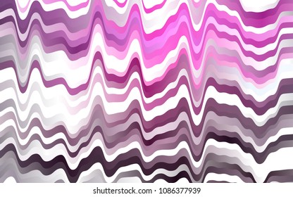 Light Pink vector template with bent lines. Blurred geometric sample with gradient bubbles.  Marble design for your web site.