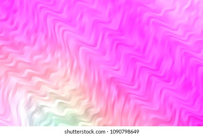 Light Pink vector template with bent lines. Creative geometric illustration in marble style with gradient. Brand-new design for your ads, poster, banner.