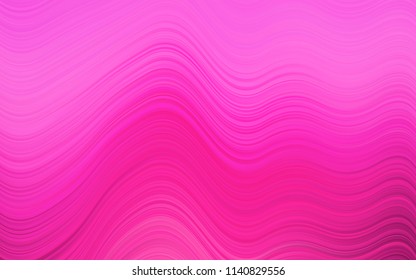 Light Pink vector template with bent ribbons. A sample with blurred bubble shapes. The template for cell phone backgrounds.