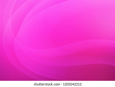 Light Pink vector template with bent ribbons. Blurred geometric sample with gradient bubbles.  The template for cell phone backgrounds.