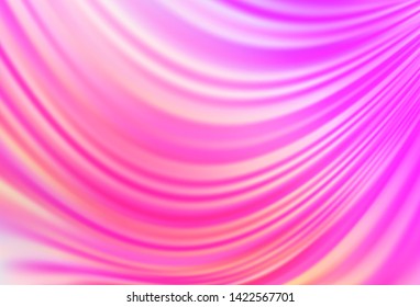 Light Pink vector template with bent lines. Shining crooked illustration in marble style. Marble style for your business design.