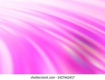 Light Pink vector template with bent lines. A vague circumflex abstract illustration with gradient. A completely new template for your business design.