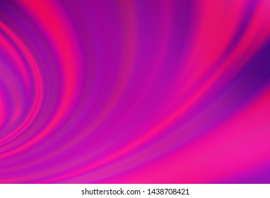 Light Pink vector template with bent ribbons. Blurred geometric sample with gradient bubbles.  A completely new template for your business design.