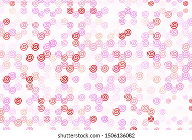 Light Pink vector template with bent lines. Colorful illustration in abstract style with gradient. Brand new design for your ads, poster, banner.