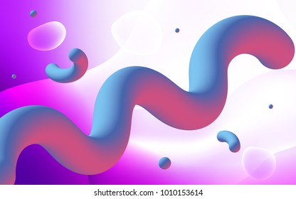 Light Pink vector template with bubble shapes. Colorful abstract illustration with gradient lines. The best blurred design for your business.