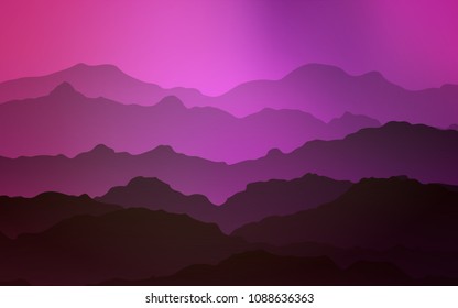 Light Pink vector template with bubble shapes. A vague circumflex abstract illustration with gradient. Mountain design for your web site.