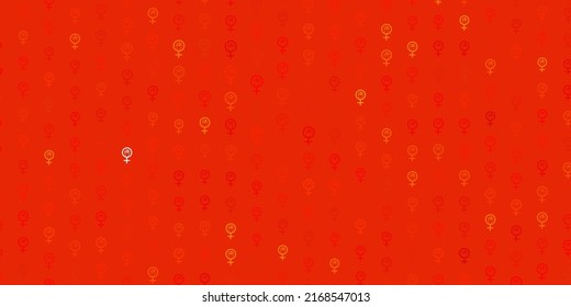 Light Pink vector template with businesswoman signs. Simple design in abstract style with women rights activism. Design for International Women Day.