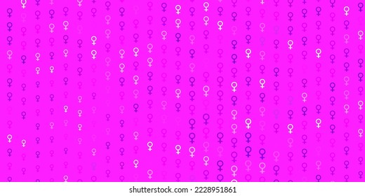 Light Pink vector template with businesswoman signs. Illustration with signs of women strength and power. Elegant design for wallpapers.
