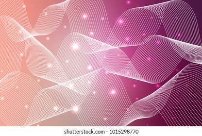 Light Pink vector template with carnival confetti. Decorative shining illustration with ribbons on abstract template. New design for ad, poster, banner of your Party.
