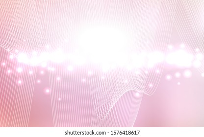 Light Pink vector template with carnival confetti. Glitter abstract illustration with colorful confetti, ribbons. New design for ad, poster, banner of your Party.