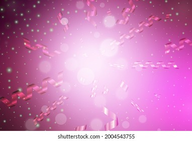 Light Pink vector template in carnival style. Modern abstract Christmas mood shapes. Pattern for booklets, leaflets of education.