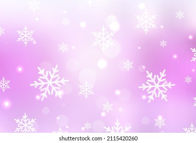 Light Pink vector template in carnival style. Modern abstract Christmas mood shapes. Pattern for booklets, leaflets of education.