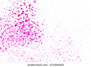 Light Pink vector template with chaotic shapes. Modern abstract illustration with colorful random forms. Background for a cell phone.