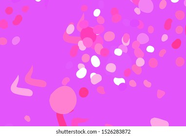 Light Pink vector template with chaotic shapes. Illustration with colorful gradient shapes in abstract style. Elegant design for wallpapers.