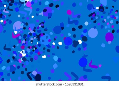 Light Pink vector template with chaotic shapes. Colorful chaotic forms with gradient in modern style. Simple design for your web site.
