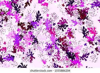Light Pink vector template with chaotic shapes. Decorative design in abstract style with random forms. Modern design for your business card.