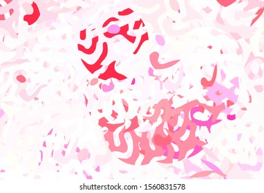 Light Pink vector template with chaotic shapes. Simple colorful illustration with abstract gradient shapes. Best smart design for your business.
