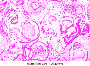 Light Pink vector template with chaotic shapes. Decorative design in abstract style with random forms. Simple design for your web site.