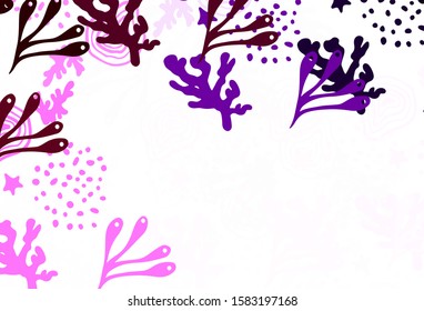 Light Pink vector template with chaotic shapes. Decorative design in abstract style with random forms. Modern design for your business card.