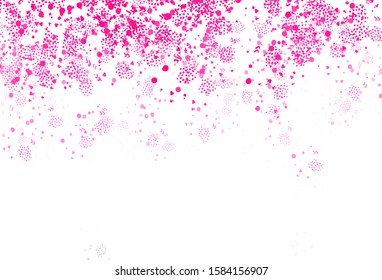 Light Pink vector template with chaotic shapes. Modern abstract illustration with colorful random forms. Elegant design for wallpapers.