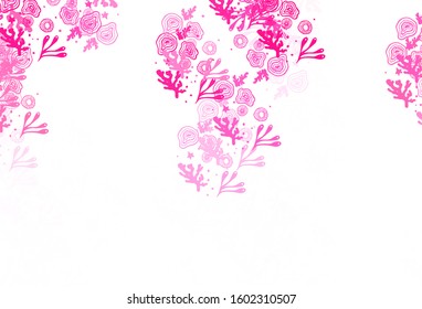 Light Pink vector template with chaotic shapes. Colorful chaotic forms with gradient in modern style. Elegant design for wallpapers.