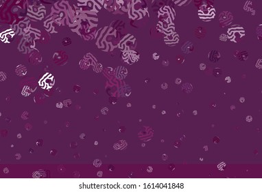 Light Pink vector template with chaotic shapes. Modern abstract illustration with colorful random forms. Simple design for your web site.