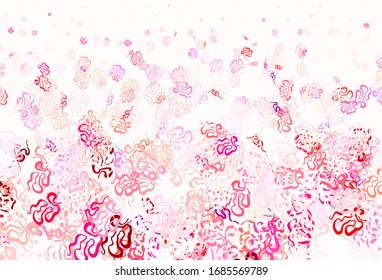Plantilla vectorial rosa claro con formas caóticas. Ilustración con formas de degradado coloridas en estilo abstracto. Mejor diseño inteligente para su negocio.