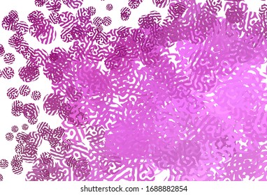 Light Pink vector template with chaotic shapes. Illustration with colorful gradient shapes in abstract style. Best smart design for your business.