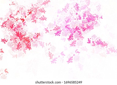 Light Pink vector template with chaotic shapes. Modern abstract illustration with colorful random forms. Elegant design for wallpapers.