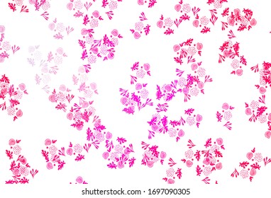 Light Pink vector template with chaotic shapes. Modern abstract illustration with colorful random forms. Simple design for your web site.