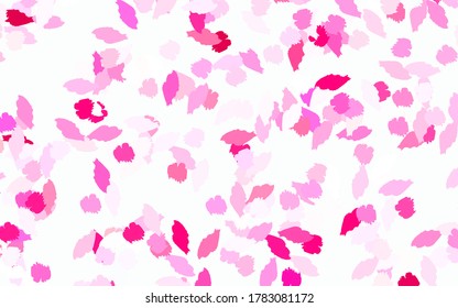 Light Pink vector template with chaotic shapes. Modern abstract illustration with colorful random forms. Background for a cell phone.