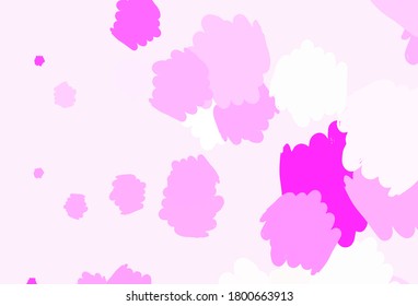 Plantilla vectorial rosa claro con formas caóticas. Ilustración con formas gradientes coloridas en estilo abstracto. Diseño sencillo para su sitio web.