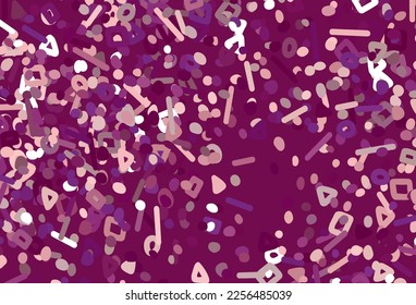 Light Pink vector template with chaotic shapes. Illustration with colorful gradient shapes in abstract style. Modern design for your business card.