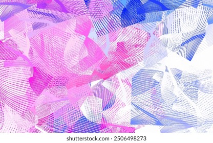 Light Pink vector template with chaotic shapes. Colorful chaotic forms with gradient in modern style. Elegant design for wallpapers.