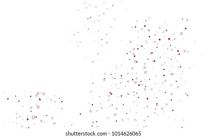 Light Pink vector  template with circles. Abstract illustration with colored bubbles in nature style. Pattern can be used as texture of water, rain drops.